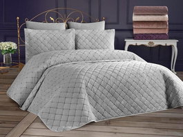 L'essentiel linge de maison Juego de colcha Dessert - Gris